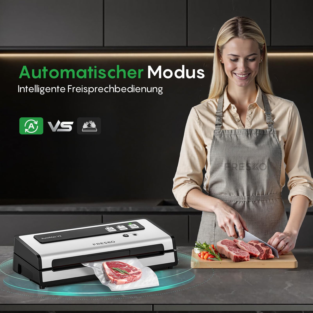Vollautomatischer Vakuumierer – 140 W, 11 L/min, inkl. Starter-Set