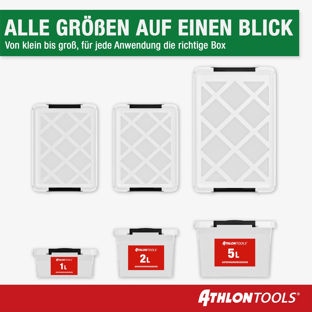 Aufbewahrungsboxen mit Deckel – 10er Set, stapelbar, BPA-frei