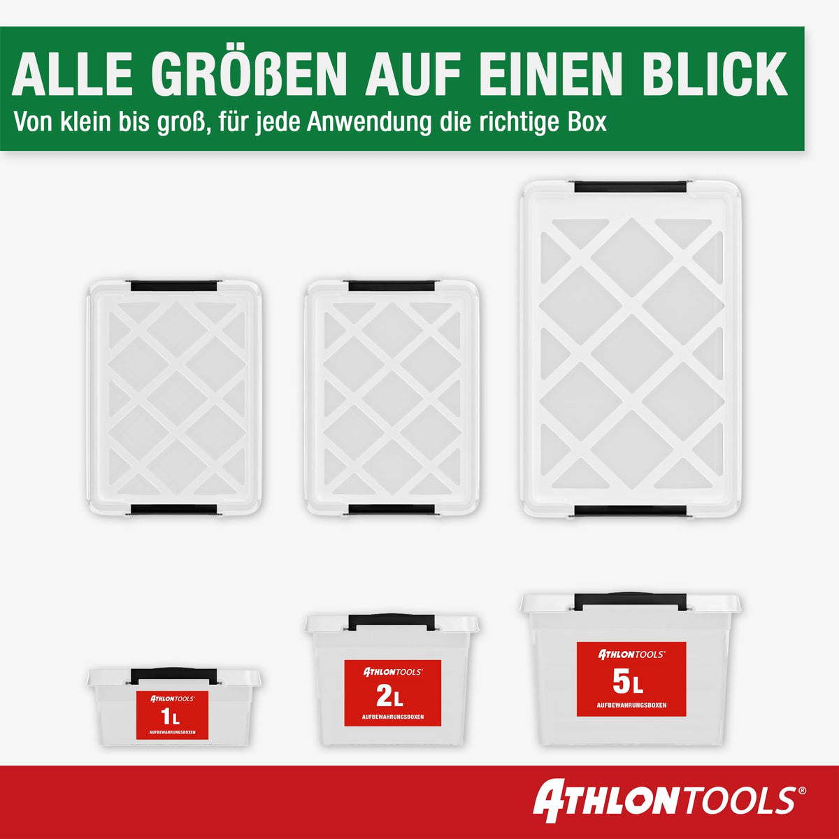 Aufbewahrungsboxen mit Deckel – 10er Set, stapelbar, BPA-frei