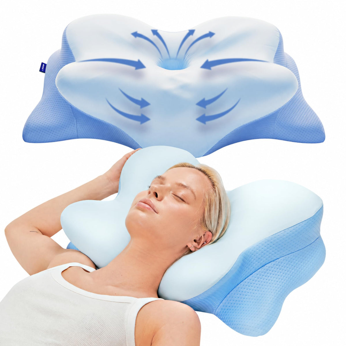 Derila Ergo Schmetterlingskissen – Memory Foam Nackenkissen