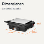 Elektrischer Kontaktgrill 2000 W mit Temperaturregler
