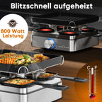 ProfiCook Raclette für 4 Personen mit Wende-Gussplatte