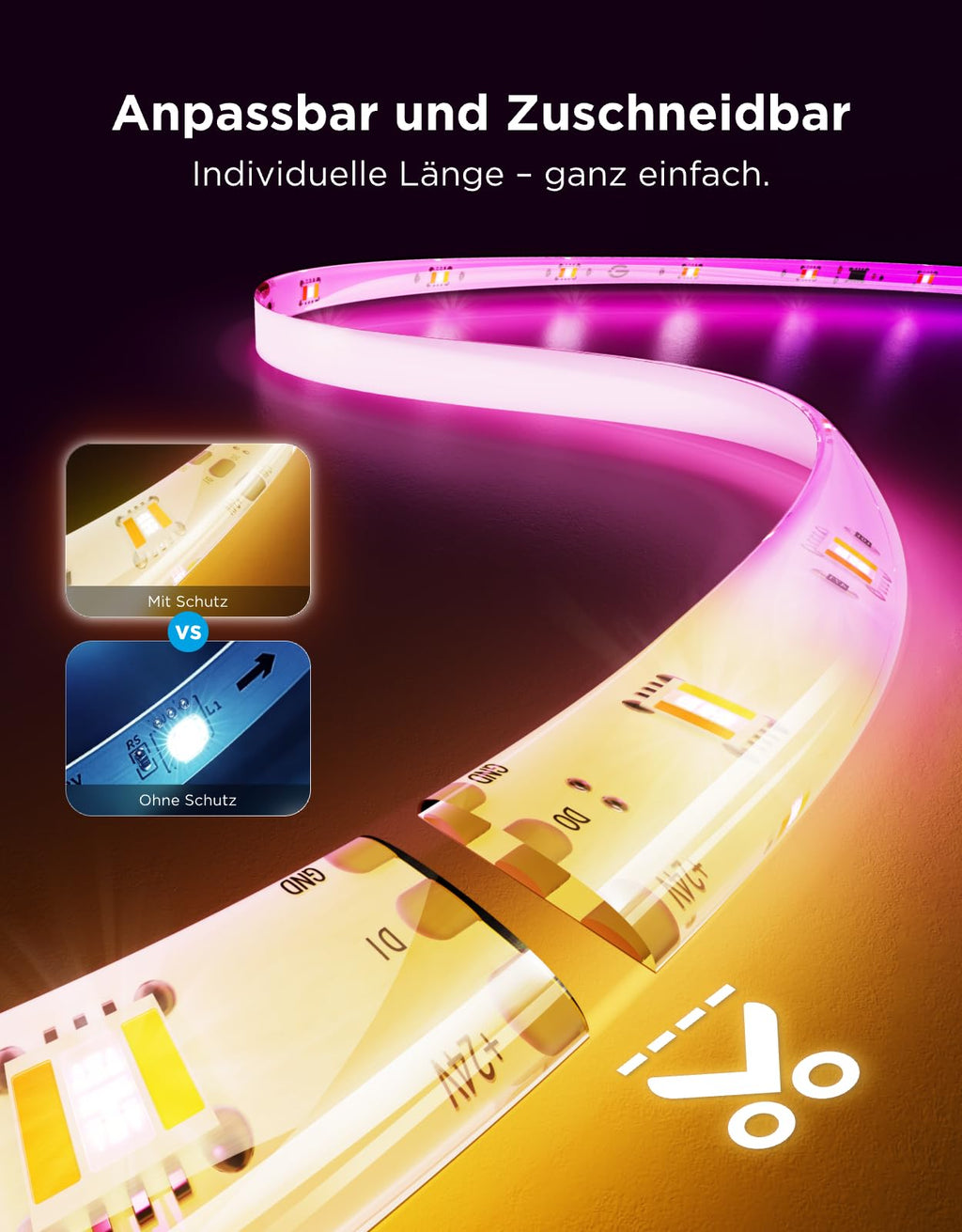 Govee Smart LED Strip RGBWWIC – Matter, Alexa & Google