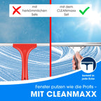 CLEANmaxx Fensterreiniger-Set 7-teilig – mit Eimer & Reinigerkonzentrat