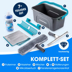 CLEANmaxx Fensterreiniger-Set 7-teilig – mit Eimer & Reinigerkonzentrat