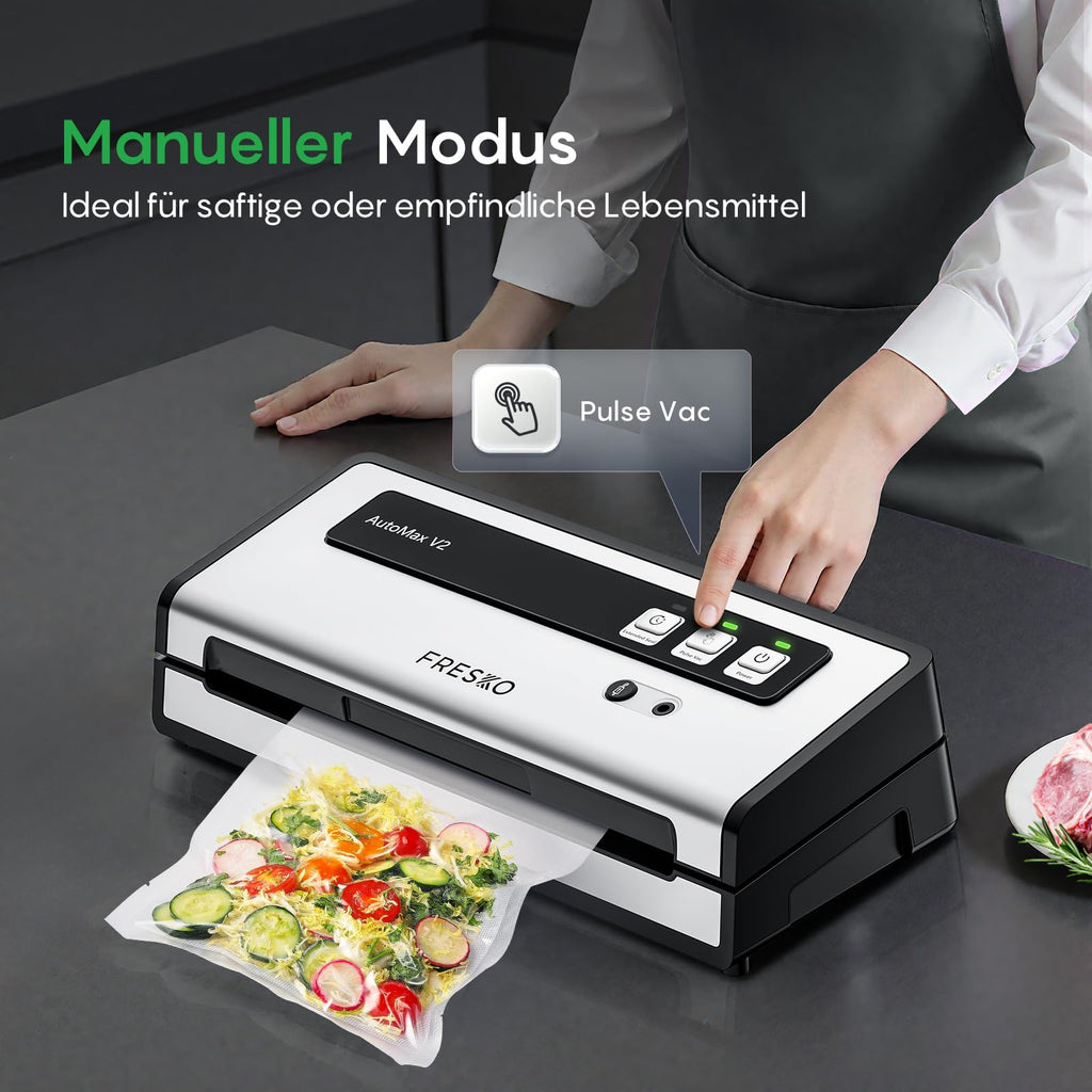 Vollautomatischer Vakuumierer – 140 W, 11 L/min, inkl. Starter-Set