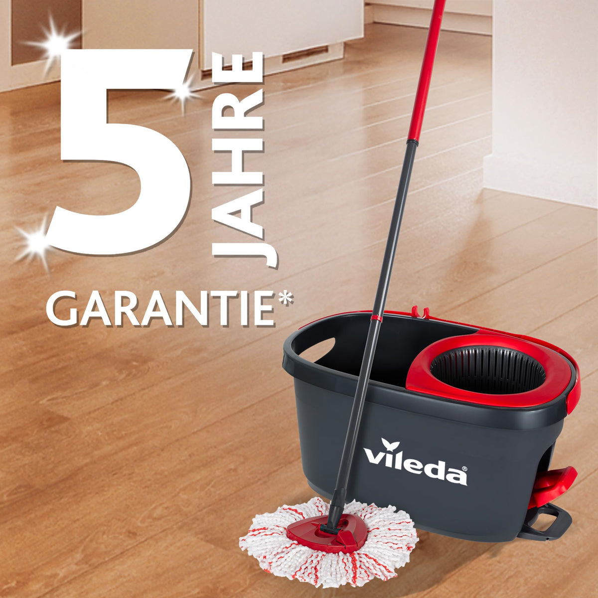 Vileda Turbo 3-in-1 Wischmop-Set mit Fußpedal