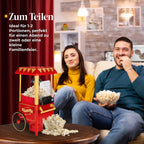 Retro-Popcornmaschine mit Heißluft – 1200 W, ohne Öl, in 2 Minuten