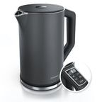 Arendo Edelstahl-Wasserkocher mit Temperatureinstellung 40–100 °C – 1,5 L