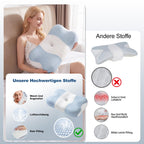 Ergonomisches Schmetterlingskissen aus Memory Foam – 2 Höhen