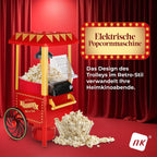 Retro-Popcornmaschine mit Heißluft – 1200 W, ohne Öl, in 2 Minuten