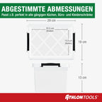 Aufbewahrungsboxen mit Deckel – 10er Set, stapelbar, BPA-frei