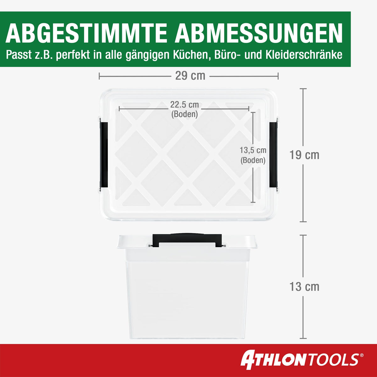 Aufbewahrungsboxen mit Deckel – 10er Set, stapelbar, BPA-frei
