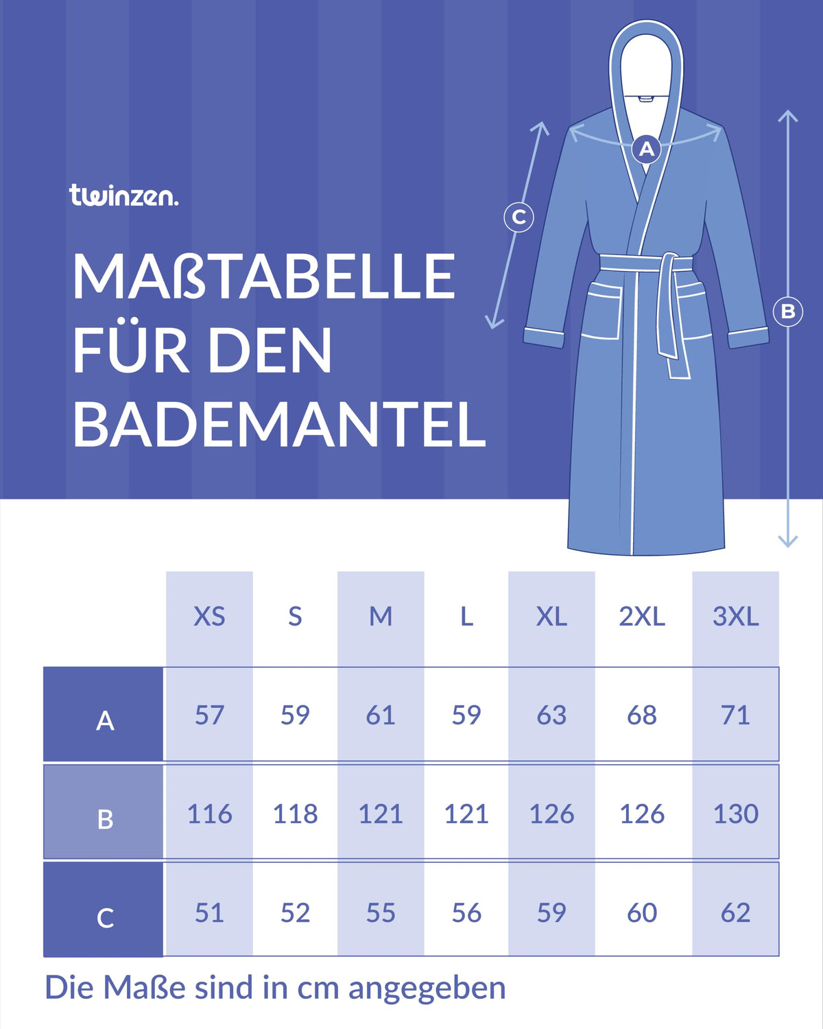 Herren-Bademantel aus Frottee mit Kapuze – 100 % Baumwolle, Oeko-Tex