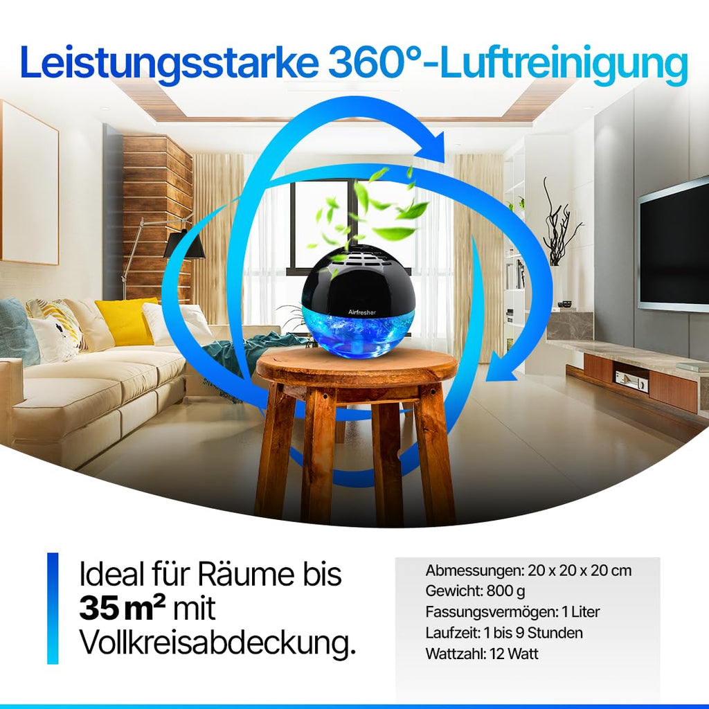 Airfresher mit Ionisator – Raumluftreiniger & Duftschale mit LED