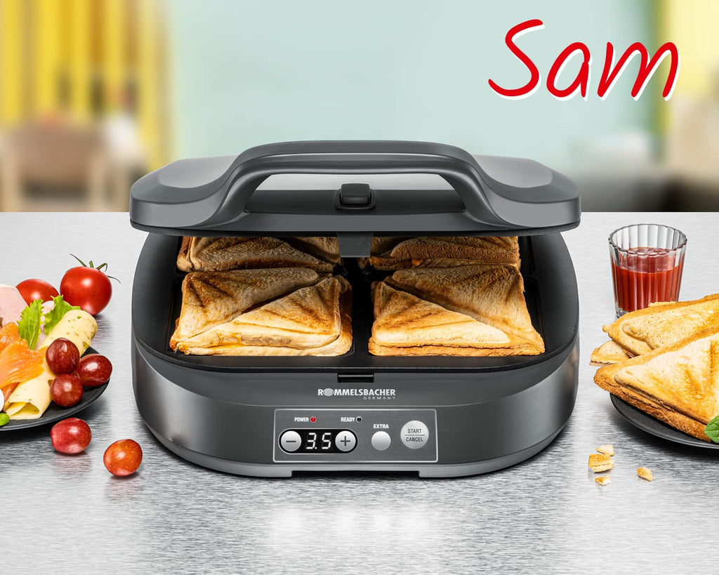 Rommelsbacher ST 1800 Sandwichmaker für 4 XL-Sandwiches