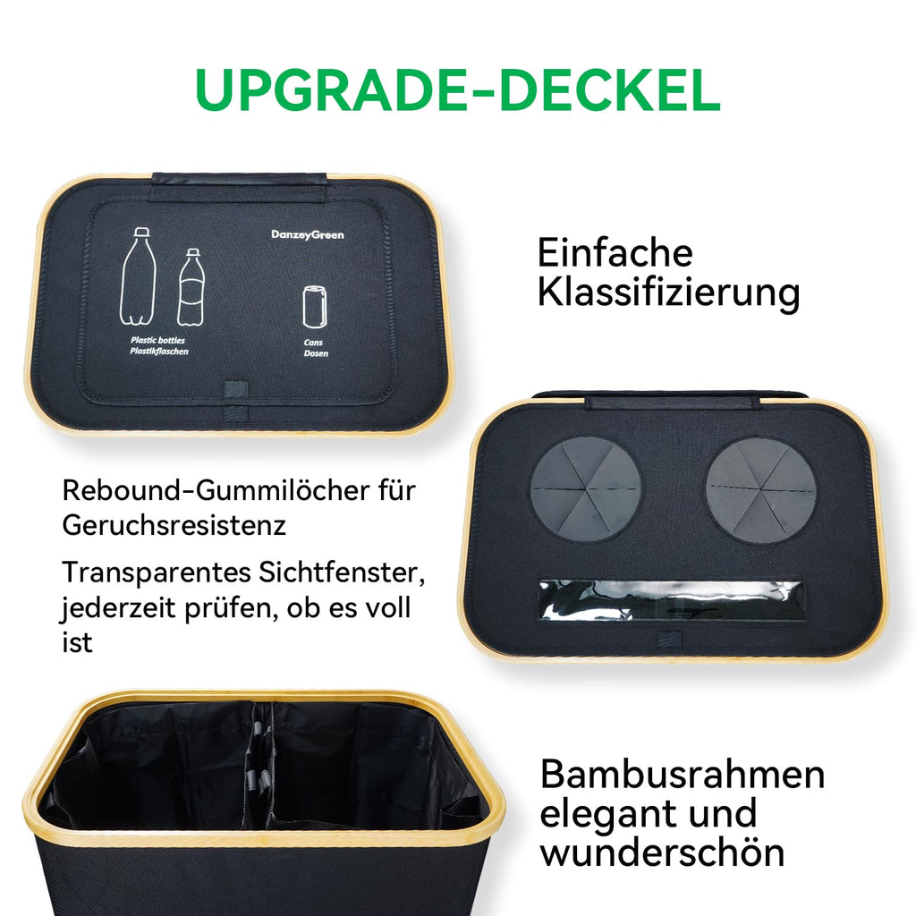 Pfandflaschen Sammelbehälter 170 L mit Deckel – 4 Fächer
