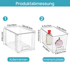Stapelbare Schubladenboxen aus Acryl – 4er Set