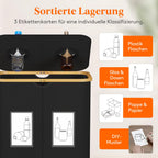 Pfandflaschen-Sammelbehälter mit 2 Fächern & Deckel – 120 oder 150 L
