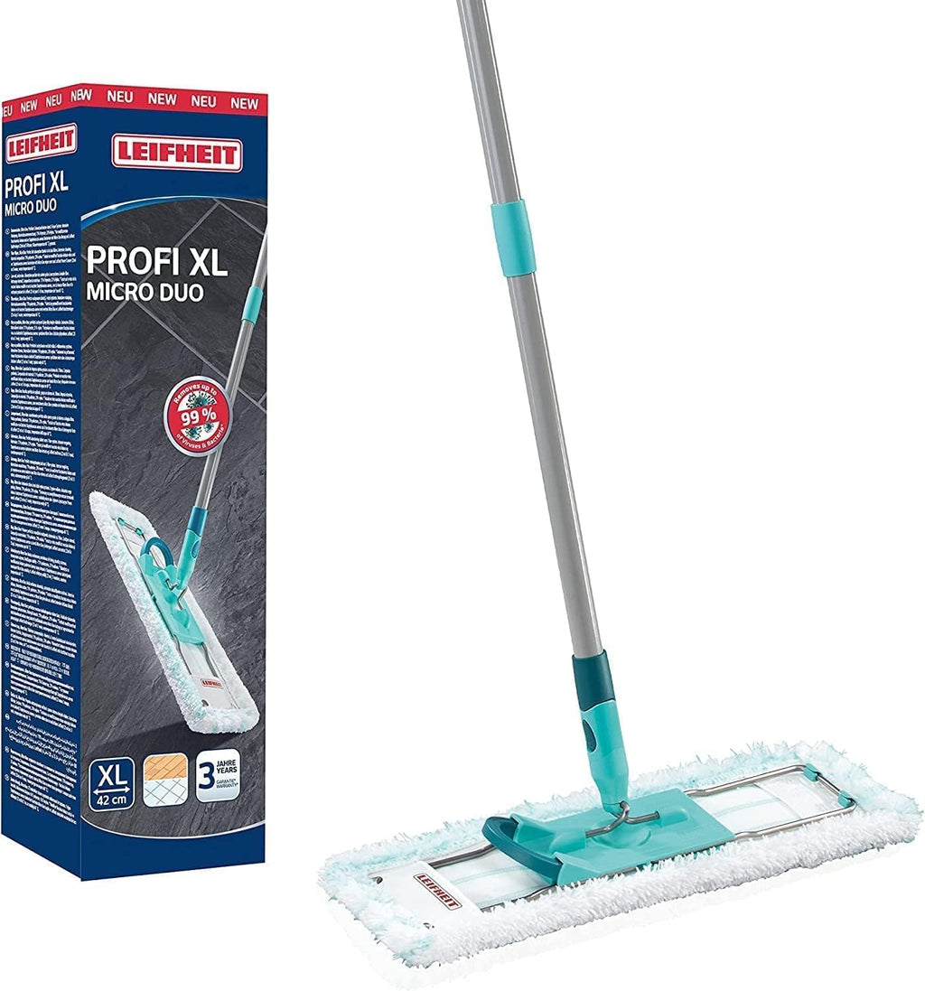 Leifheit Bodenwischer Profi XL – 42 cm Wischbreite, Fuß-Klick-System