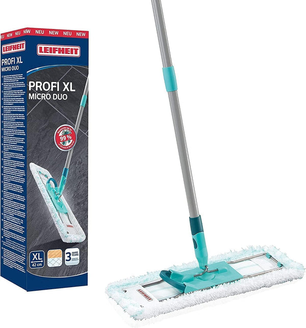Leifheit Bodenwischer Profi XL – 42 cm Wischbreite, Fuß-Klick-System