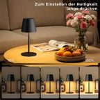Kabellose Akku-Tischlampe 2er-Set – dimmbar, 3 Lichtfarben, Touch