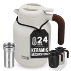 Isolierkanne 1,5 L mit Keramikbeschichtung & Teesieb
