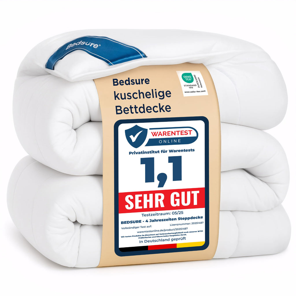 Bedsure Ganzjahres-Bettdecke ohne Bezug – mit integriertem Bezug, waschbar