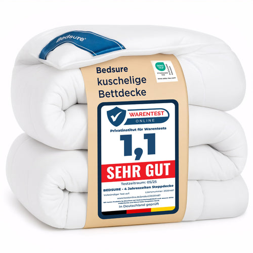 Bedsure Ganzjahres-Bettdecke ohne Bezug – mit integriertem Bezug, waschbar