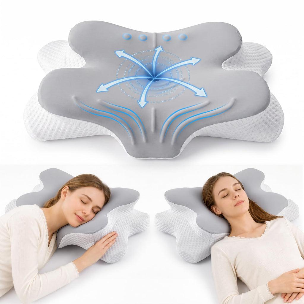 Ergonomisches Memory-Foam Nackenkissen – für alle Schlafpositionen