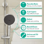 hansgrohe Pulsify Select S Handbrause – 3 Strahlarten, wassersparend