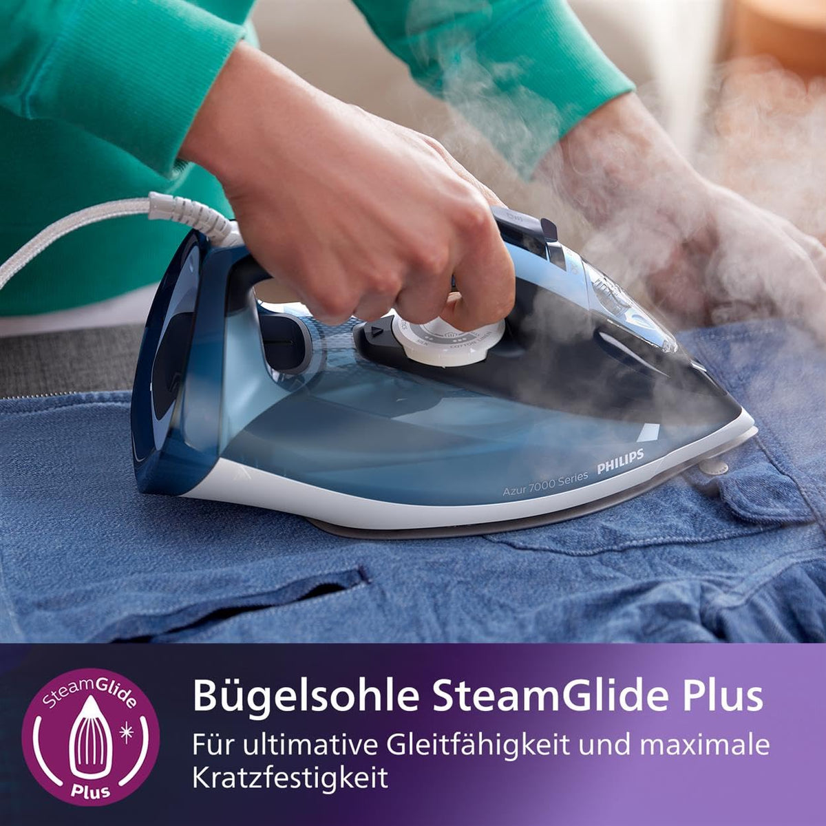 Philips Dampfbügeleisen 7000 Serie – 2800 W, 250 g Dampfstoß
