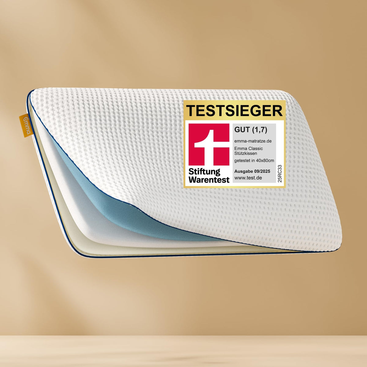 Emma Classic Stützkissen – Testsieger Stiftung Warentest (GUT 1,7)