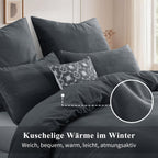 Teddy-Fleece-Bettwäsche 135 x 200 cm – 4-teilig, flauschig warm
