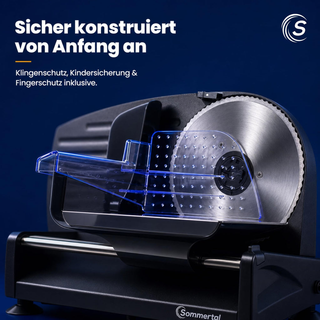 Sommertal Allesschneider AS190 – Wellen- & Glattschliff, 200 W
