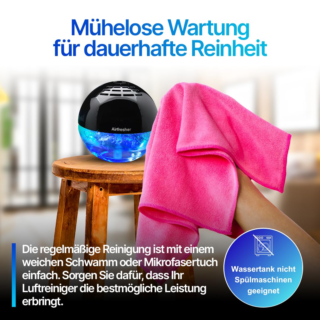 Airfresher mit Ionisator – Raumluftreiniger & Duftschale mit LED