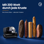 Sommertal Allesschneider AS190 – Wellen- & Glattschliff, 200 W