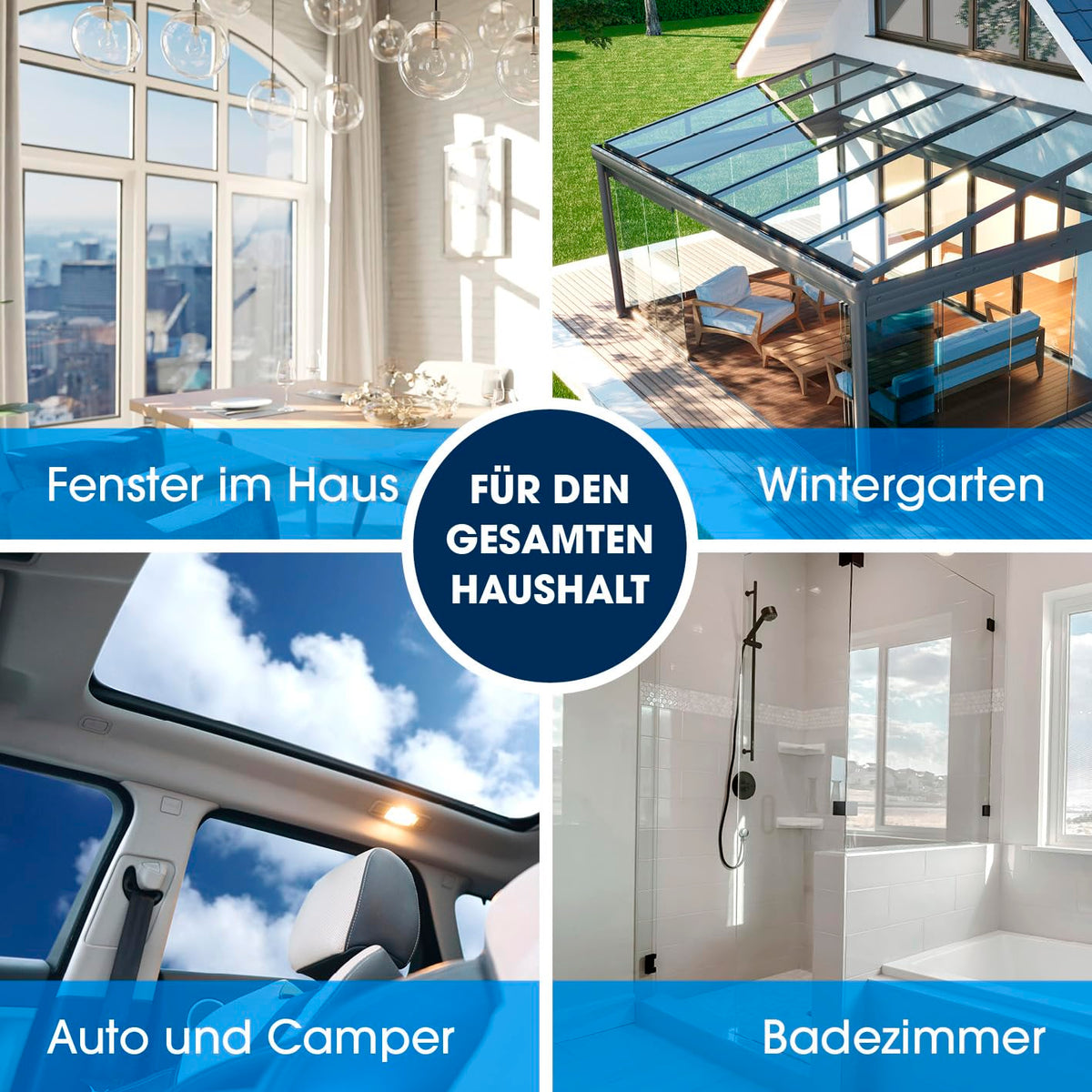 CLEANmaxx Fensterreiniger-Set 7-teilig – mit Eimer & Reinigerkonzentrat