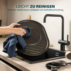 Princess Raclette-Grill oval – 8 Pfännchen, mit Crêpes-Fläche, 1200 W
