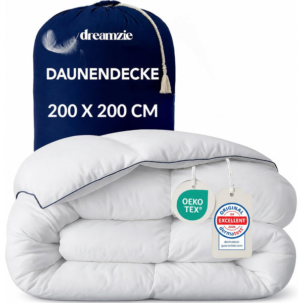 Dreamzie Daunendecke 450 g/m² – Ganzjahres- oder Winterdecke