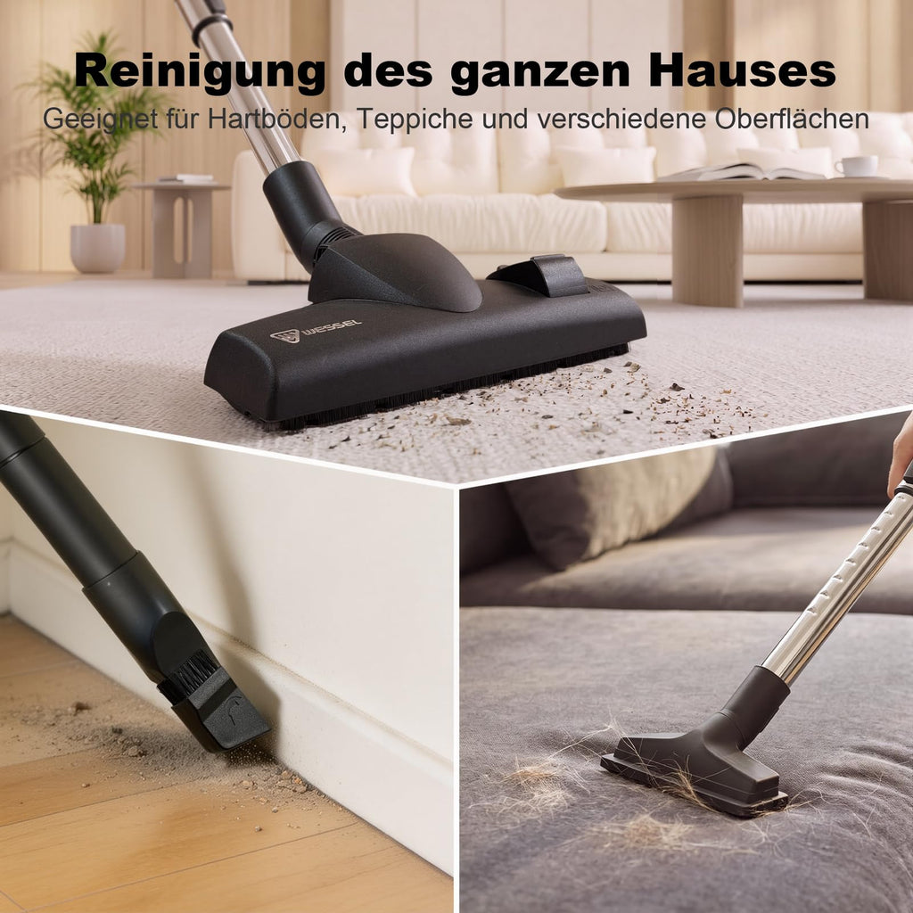 Beutelloser Bodenstaubsauger 850 W – mit HEPA-Filter & 2-in-1-Bürste