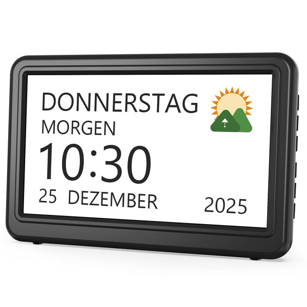 Digitale Kalenderuhr 7 Zoll – mit Datum, Wochentag & 20 Erinnerungen
