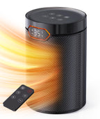 PTC Heizlüfter 1500 W – leise, ECO-Modus, Fernbedienung & Timer