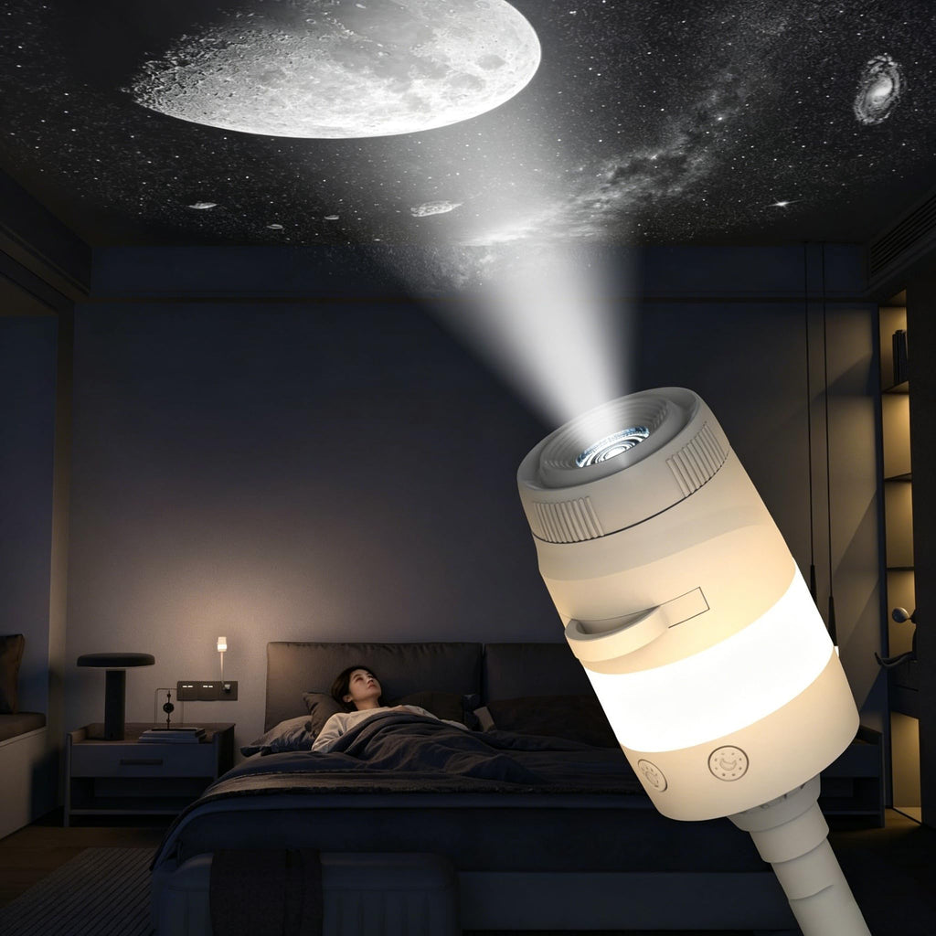 2-in-1 Galaxy Projektor & Nachtlicht mit USB – dimmbar, 360° drehbar