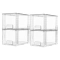 Stapelbare Schubladenboxen aus Acryl – 4er Set