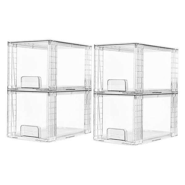 Stapelbare Schubladenboxen aus Acryl – 4er Set