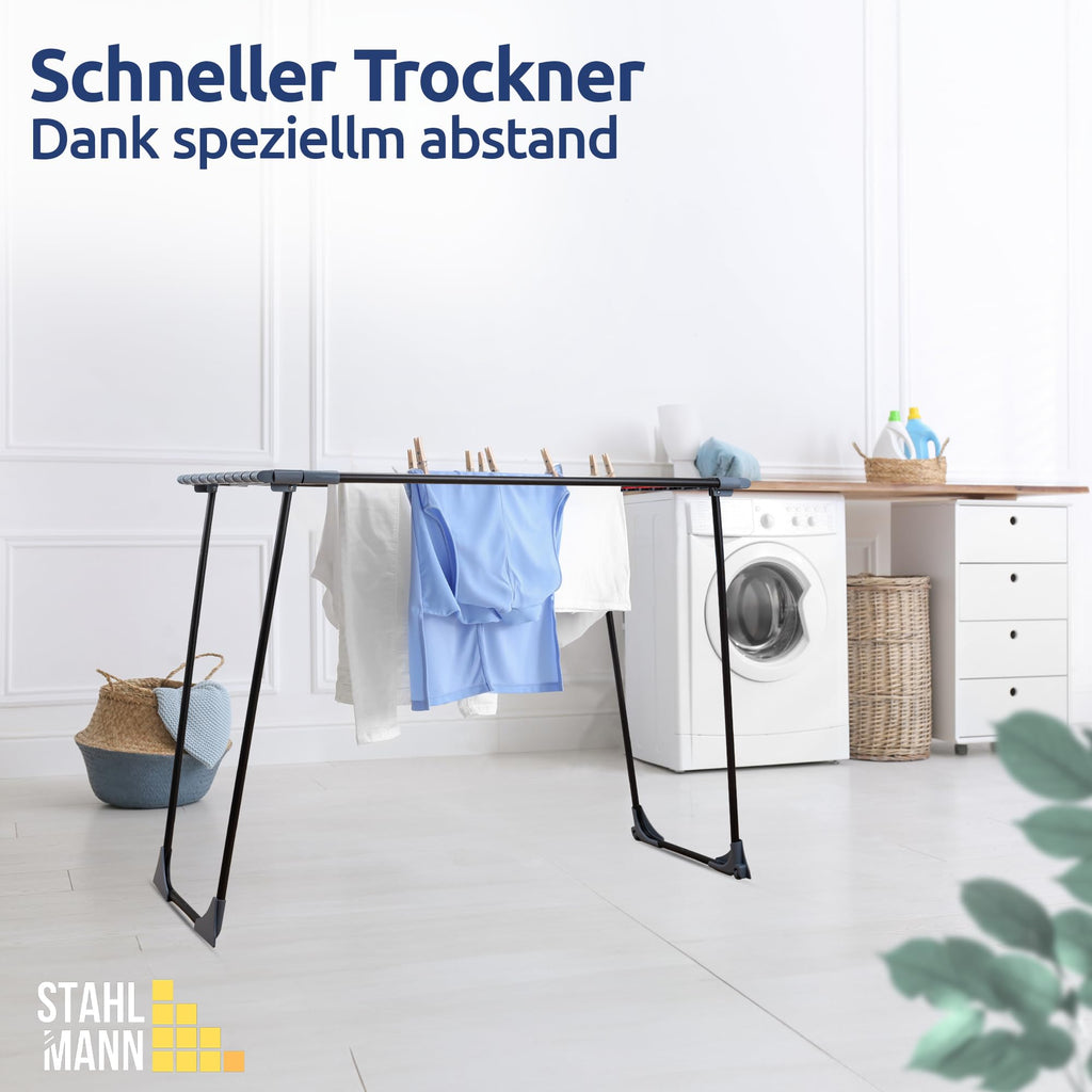 Ausziehbarer Wäscheständer – 20 m Trockenfläche, Made in Europe