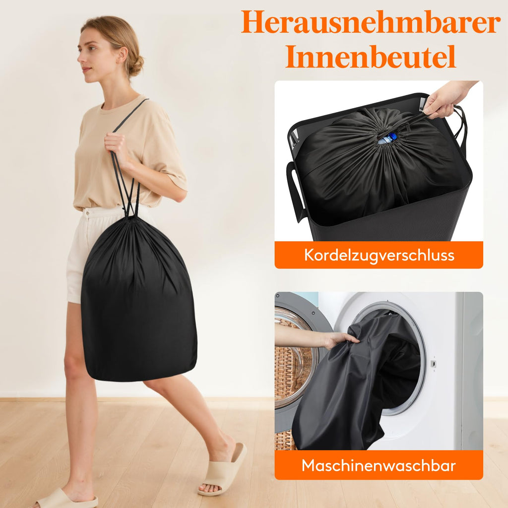 Pfandflaschen-Sammler mit Deckel – 105 L, waschbarer Innenbeutel