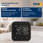 TFA Dostmann Bingo 2.0 Funkwecker – digital, mit Temperaturanzeige