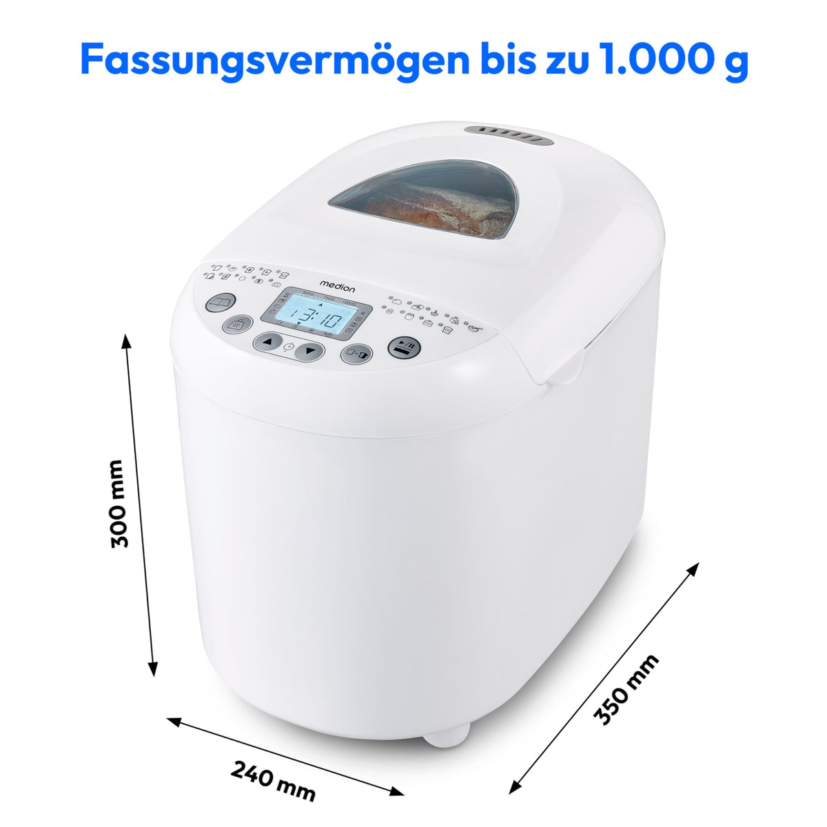 MEDION Brotbackautomat – 19 Programme, bis 1000 g